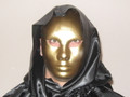 Custom Gold Volto Venetian Masquerade Mask SKU 95