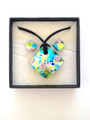 Green Turquoise Murano Glass Venetian Necklace & Earrings Jewelry Set SKU 3MG