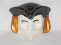 Gold Ceramic Petite Casanova Venetian Mask SKU 4F