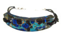 Blue Black Gold Murano Glass Venetian Bracelet Jewelry SKU XMG26