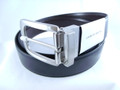 Giorgio Armani Black Brown Reversible Calf Leather Belt GA7