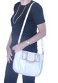 Tan Creme Leather Italian Luxury Handbag Shoulder Bag by Besso B20