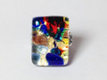 Multi Color Gold Rectangle Murano Glass Venetian Adjustable Ring Jewelry SKU 20MG