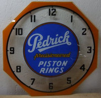 PEDRICK PISTON NEON CLOCK GLASS