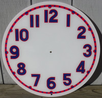 CLEVELAND LIGHT UP RED BLUE NEON CLOCK FACE