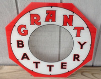 GRANT BATTERY NEON PRODUCTS CLOCK GLASS