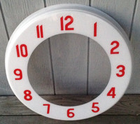 RED NUMBER CLEVELAND NEON CLOCK BUBBLE. NEW THICK DESIGN
