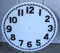 BLACK AND WHITE CLEVELAND LIGHT UP CLOCK FACE