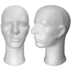 LESS THAN PERFECT MN-408-LTP 5 PCS Female Styrofoam Mannequin Head 