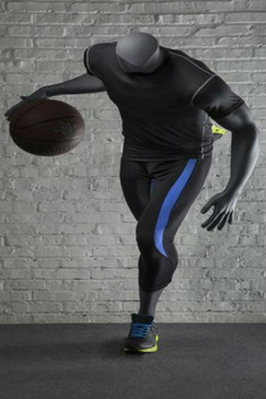 Matte Grey Athletic Headless Male Basketball Mannequin MM-NI-03