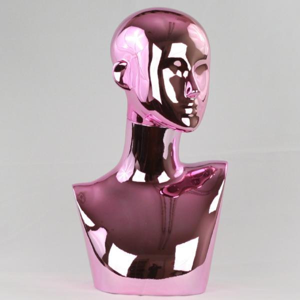 Plastic Chrome Pink Female Abstract Mannequin Display Head I am now shipping mannequins eyelashes separately to. free shipping plastic chrome pink female abstract mannequin display head mm 442cp