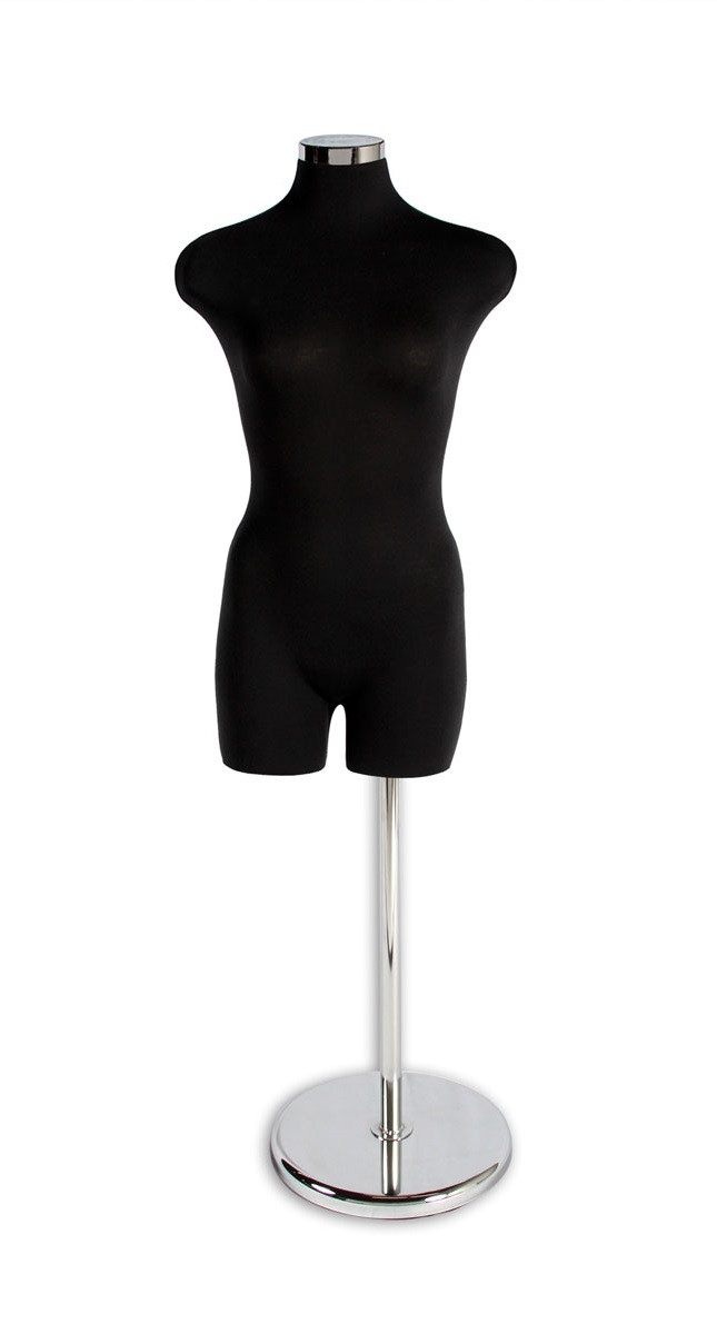 Female full body Poseable Mannequin form Black with flexible parts #JF-F02SOFTX 