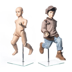 Flexible Realistic Child Posable Mannequin MM-KMY-R
