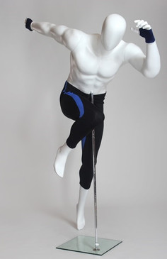 Oliver, Athletic Sports Matter White Male Sprinting Mannequin MM-PB3