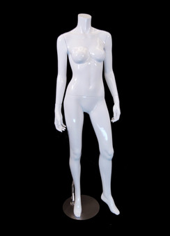 Carmen 2, Fiberglass Headless Female Mannequin Gloss White MM-A3BW1