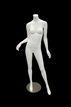 5 ft 4 in H Female Headless Mannequin Matte White New Style Mannequin STW004WT 