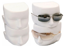 Matte White Female Sunglasses Display Heads - MM-FfaceW