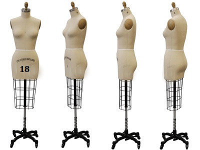 Adult Female Plus Size Half Body Mannequin Dress Form Pinnable Torso 