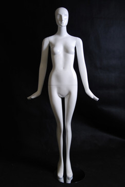 5 ft 9 in Female Abstract Head Mannequin Matte White New Style Mannequin SFW53E 