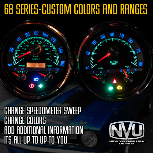 custom gauges overlay dial design lighted