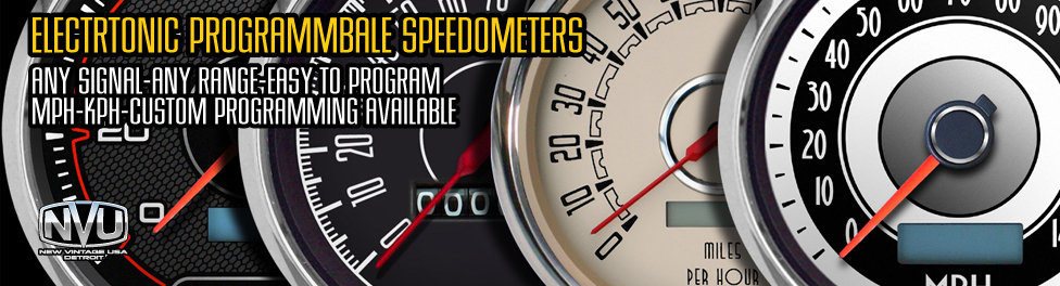 electronic speedometers from NVU programmable inputs