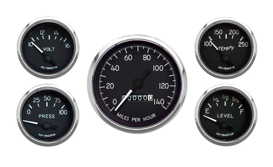 5 GAUGE KIT MECHANICAL SPEEDO BLACK