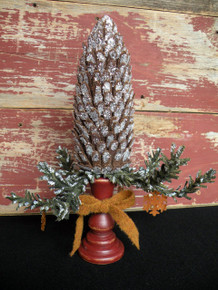 The magic of wool and wire, and a little glue!  A clever "make-do" of a pine cone and evergreen branches! A super easy and quick project for Christmas, or even "Christmas in July!"