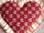 Close up of woven stuffed heart!
