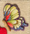 Hand painted porcelain butterfly button!  Another option for adding something special to this mat.