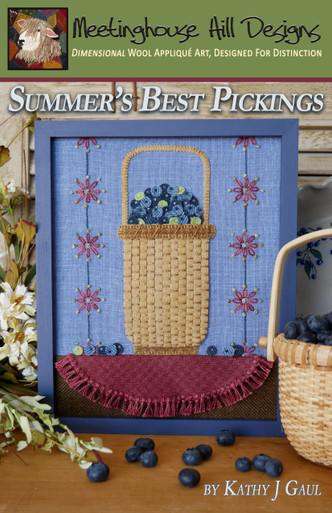 "Summer's Best Pickings" NEW from Meetinghouse Hill Designs!  Features 25+ color photographs for making this dimensional woven basket filled to the brim (and overflowing!) with blueberries ready for eating!