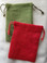 One of each color, pre-made burlap bags for appliqueing our "Mistletoe and Holly"  designs onto!  