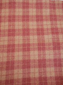 Pinky-red and tan plaid