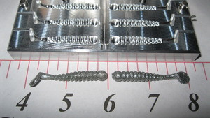 Paddle Tail - 2 bait mold - 10 cavity - JACOBS MOLD & MACHINE