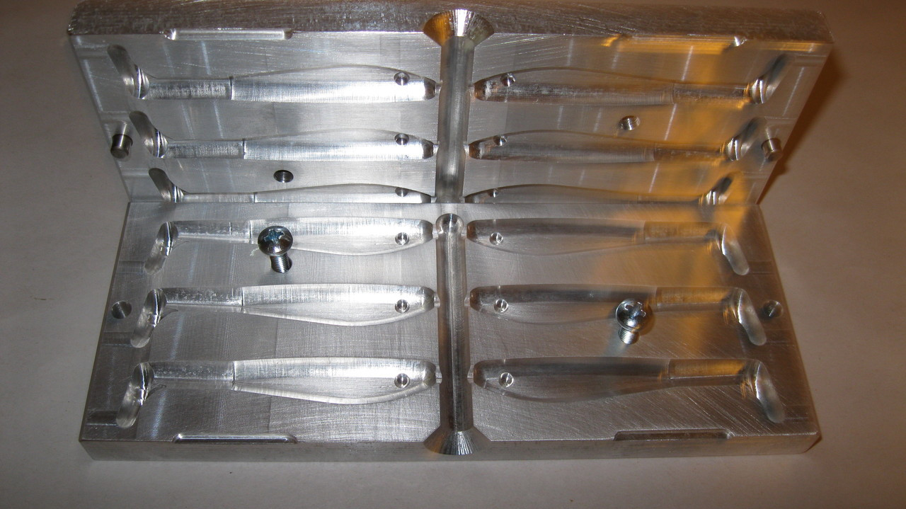 SWIM BAIT - 3 1/2 - 3 cavity mold - JACOBS MOLD & MACHINE