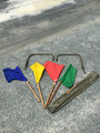 MILITARY BRUSH GUARD SET with FLAGS WITH HARDWARE