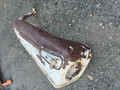 LEFT FRONT FENDER WHITE W BROWN USED