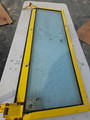 WINDSHIELD FRAME,  (USED) YELLOW WITH GREEN TINTED GLASS (GLASS BREAKAGE NOT WARRANTIED)