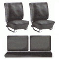 SEAT COVERS COMPLETE SET BLACK SMOOTH VINYL