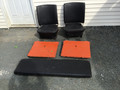 FRONT AND REAR SEAT SET USED GOOD CONDITION ORANGE #1