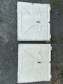 REAR SEAT BACK UPPERS USED WHITE GOOD CONDITION #1