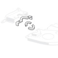 HALF ROUND GASKETS (SET OF TWO) FOR REAR HEATING PIPES 