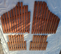4 PIECE SET MAHOGANY  DUCK BOARDS TIGHT STYLE COATED