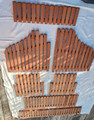 7 PIECE MAHOGANY  DUCK BOARDS TIGHT AND SHORT  STYLE COATED