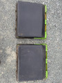 COMPLETE SET  REAR SEAT BACK USED  WITH SEAT COVERS GREEN