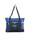 Zippered Tote Bag royal blue and black with Passive Aggressive Nurse slogan
