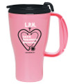 16 oz. Travel Mug, Pink with L.P.N. slogan