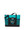 Zippered Tote Bag in turquoise with L.P.N. slogan