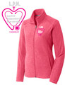 Pink R.N. Fleece Jacket, full zip with embroidered slogan