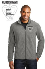 Grey Full Zip Fleece Jacket embroidered with Nurses Have slogan