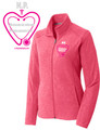 Pink N.P.  Fleece Jacket, full zip with embroidered slogan